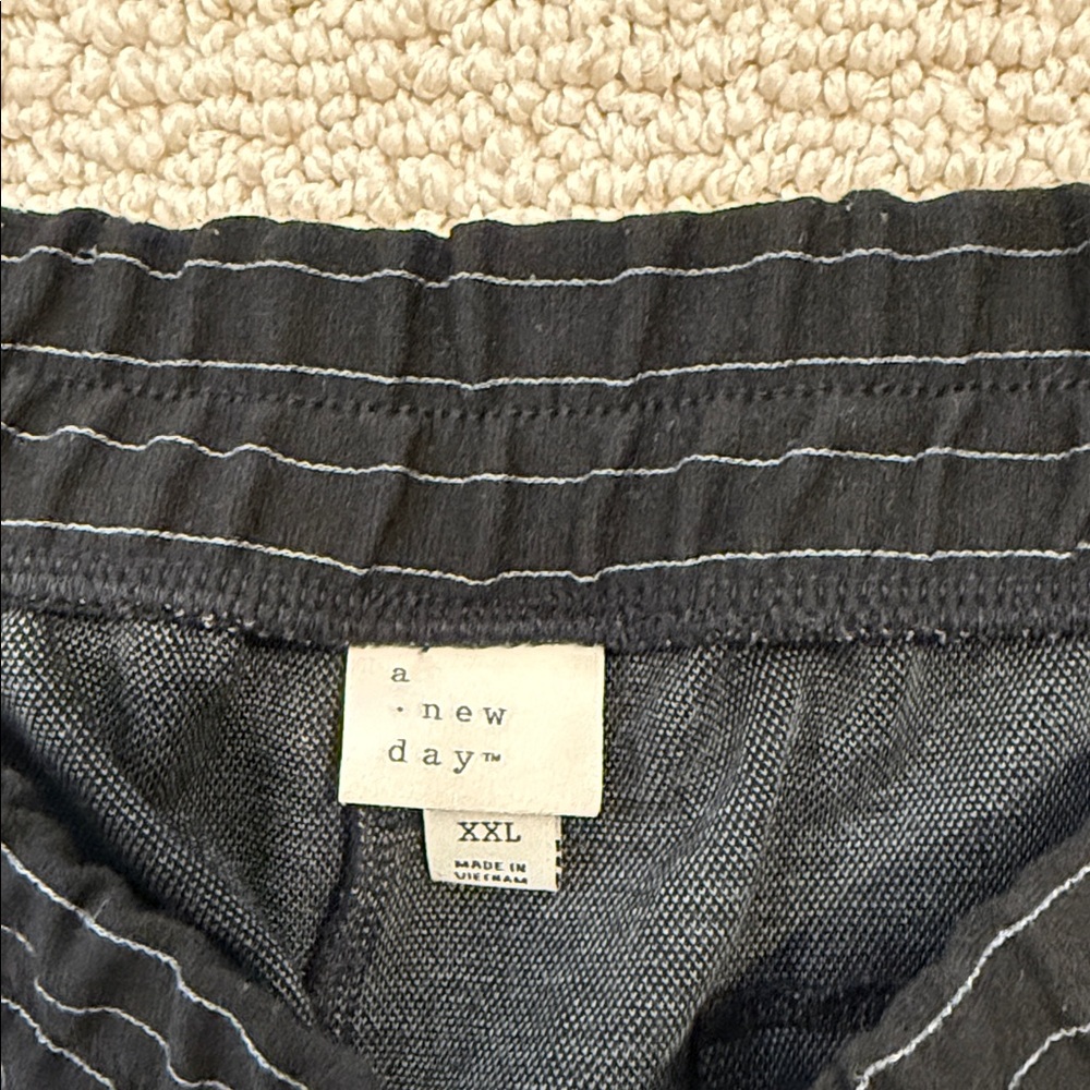*Last Chance Price* A New Day Black Pinstripe Straight Leg Pants Trousers XXL - Picture 2 of 3